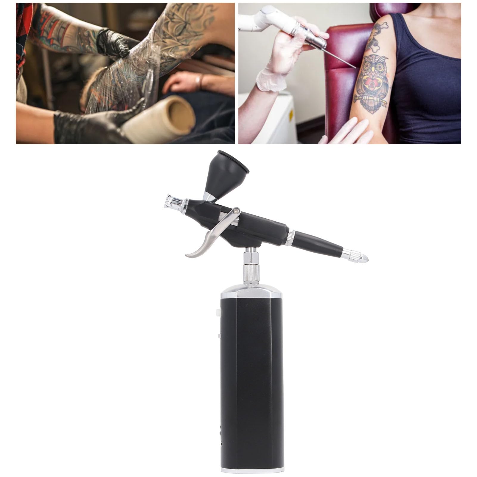 Pistola per aerografo a batteria, ugello da 0,3 mm, pressione 30 PSI, batteria ricaricabile, design ergonomico per nail art, trucco, pittura, artigianato, ritocco