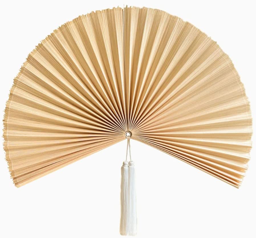 ChicnChill Decorative Folding Fans, Bamboo Fan, Boho Wall Fan Decor