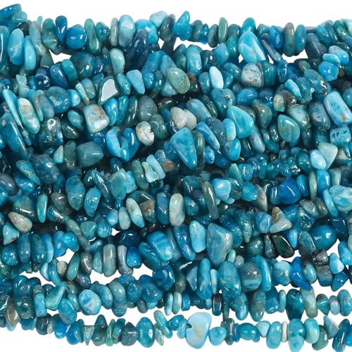 Image of 5-8mm Blue Apatite Chips Natural Chip Stone Beads for Jewelry Making