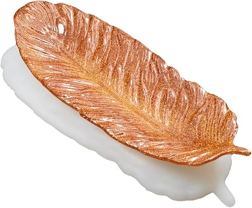 Miniatura 4 de AMZTOART 1 bandeja de resina para fabricar moldes de silicona con forma de plumas, moldes de resina epoxi, soportes para anillos (M0007)