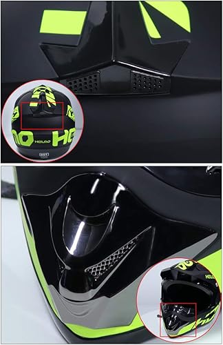 Miniatura 9 de Casco de motocross para adultos jóvenes, motocross, anticolisión, de cara completa, aprobado por DOT, BMX, descenso, todoterreno, casco de bicicleta