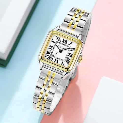 Miniatura 5 de Classic Relojes cuadrados de mujer con números romanos, de vestir, informal
