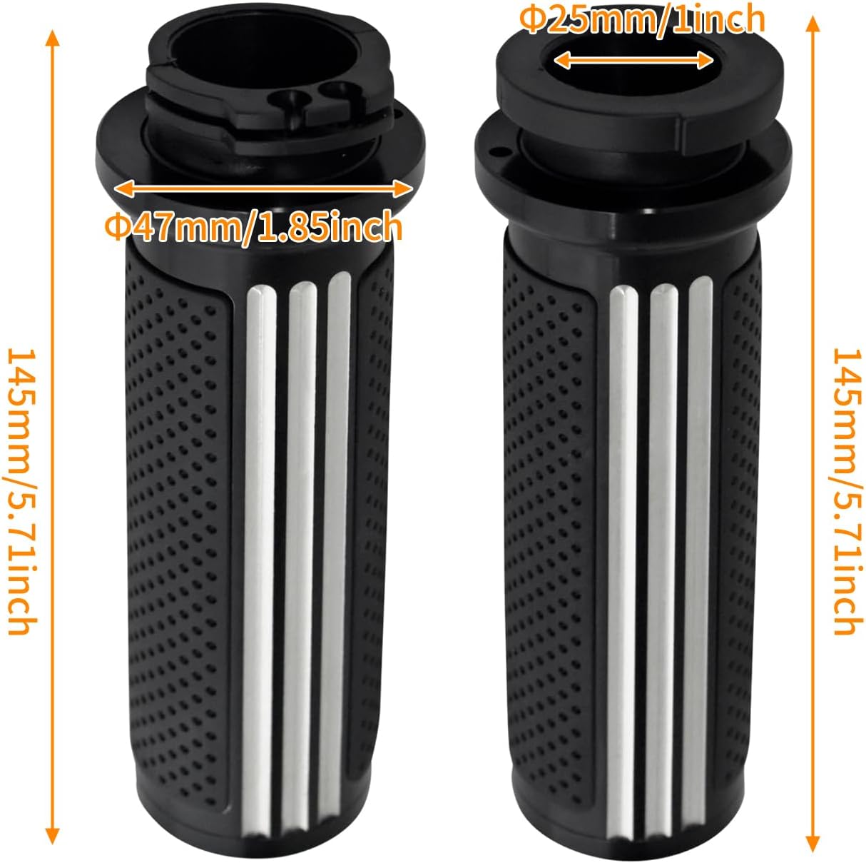 Motorcycle Handlebar Grips for 1" / 25mm Handle Bars Universal Fit for Harley Touring Dyna Softail Sportster XL 883 1200