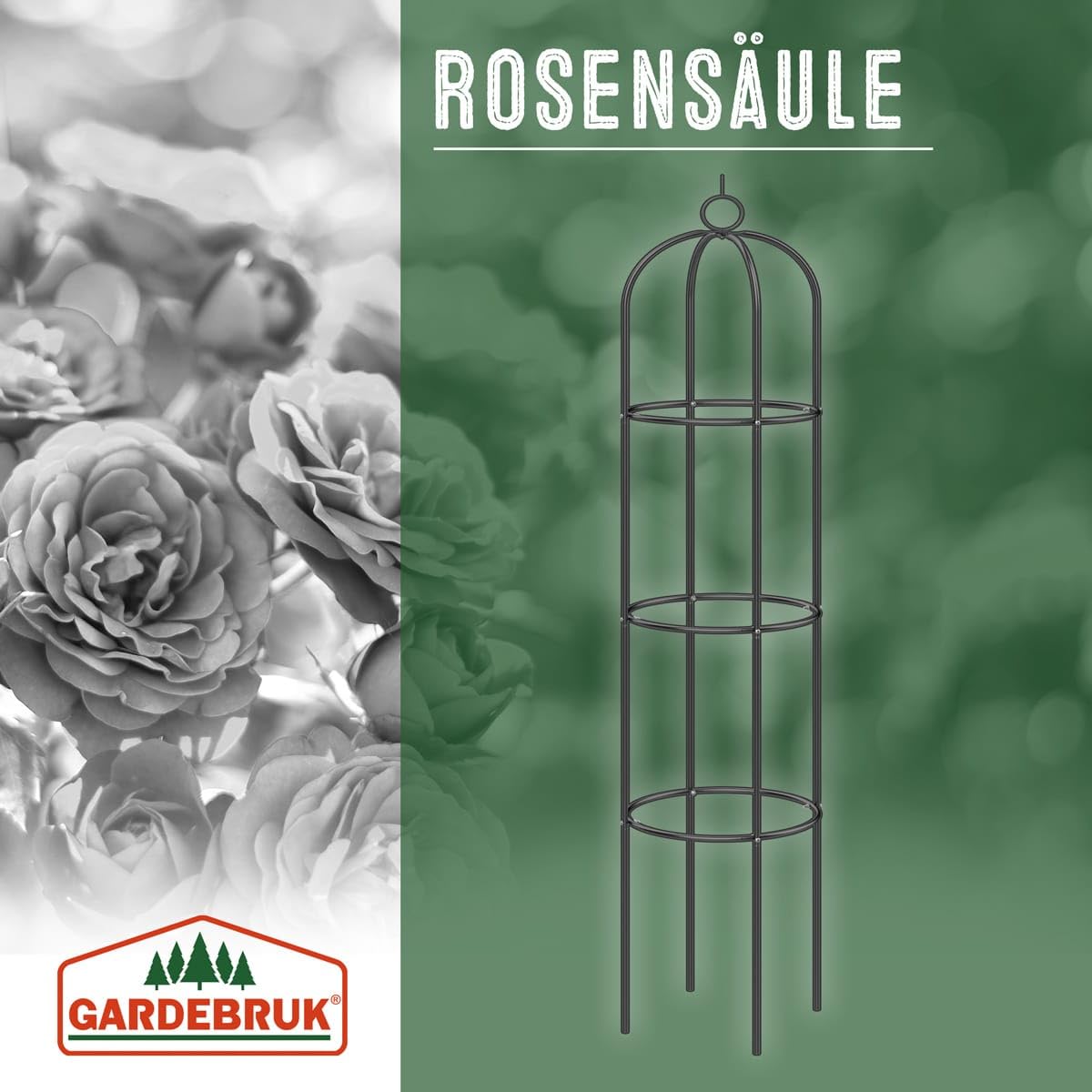 Gardebruk® 2X Rosensäule 200x40cm Metall Stabil Wetterfest Garten Rankgitter Rankhilfe Ranksäule Metallsäule Gartensäule