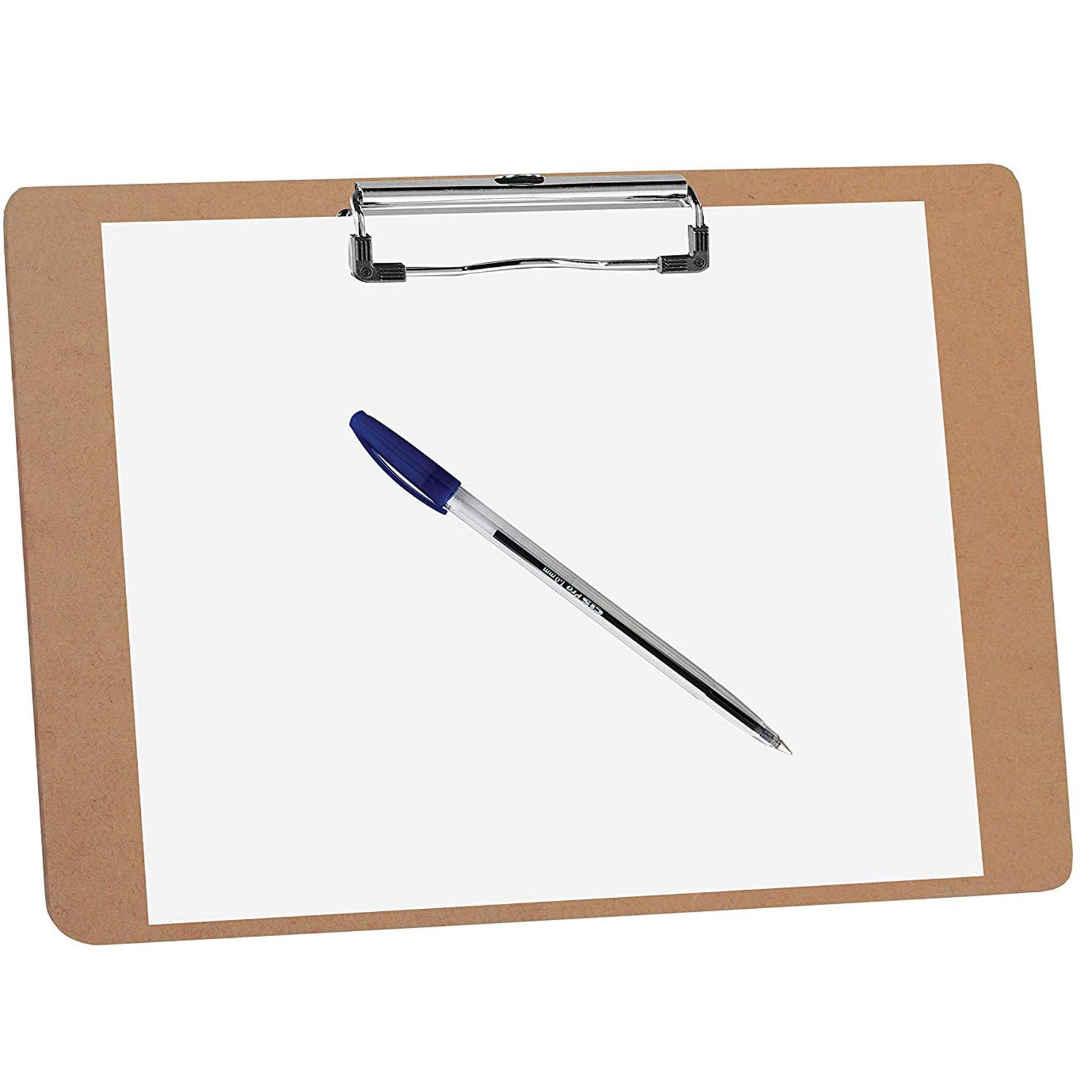 Acrimet Portablocco Orizzontale Formato Lettera A4 (23 x 33 cm) Clip a Basso Profilo (Cartone Rigido) (Confezione da 6 Pezzi)