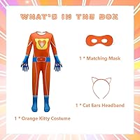 Vista 11 de Lindo disfraz de cosplay para niños con máscara y diadema, 3-10 años