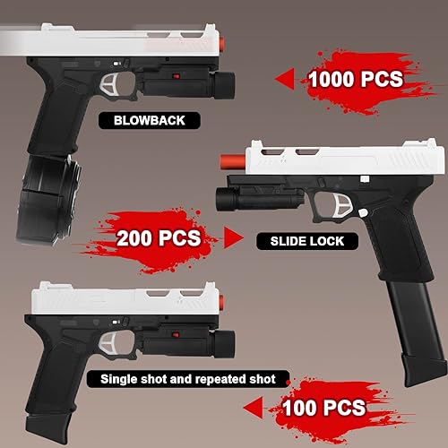 Miniatura 4 de Juguete de gel X8 de 80 pies, más de 120 FPS eléctrico de gel completo automático para juegos al aire libre con cargador de batería y gafas, a