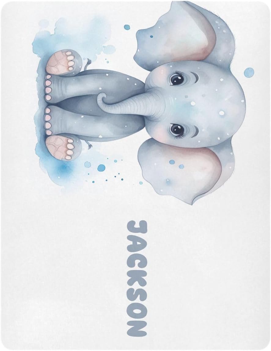 Cute Baby Elephant Custom Fitted Crib Sheet for Pack and Play Personalized Playard Sheet for Daycare with Soft and Breathable Material Cradle Sheets for Girls Boys Baby