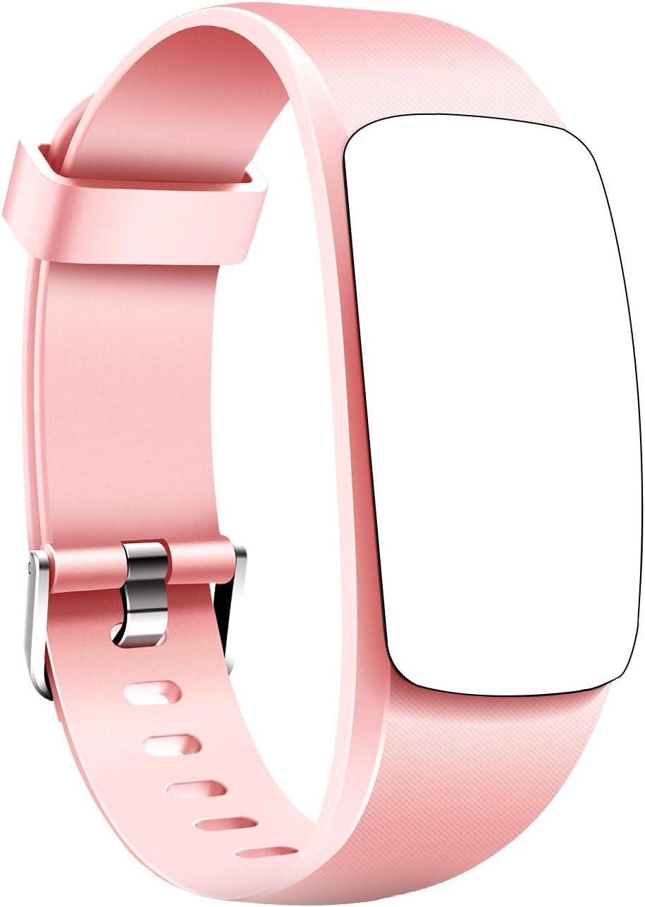 Coffea Fitness Tracker, H7-HR Activity Tracker : Heart Rate Monitor Wireless Smart Wristband Bracelet, Waterproof Fitness Watch with Replacement Band for Android & iOS (Pink)