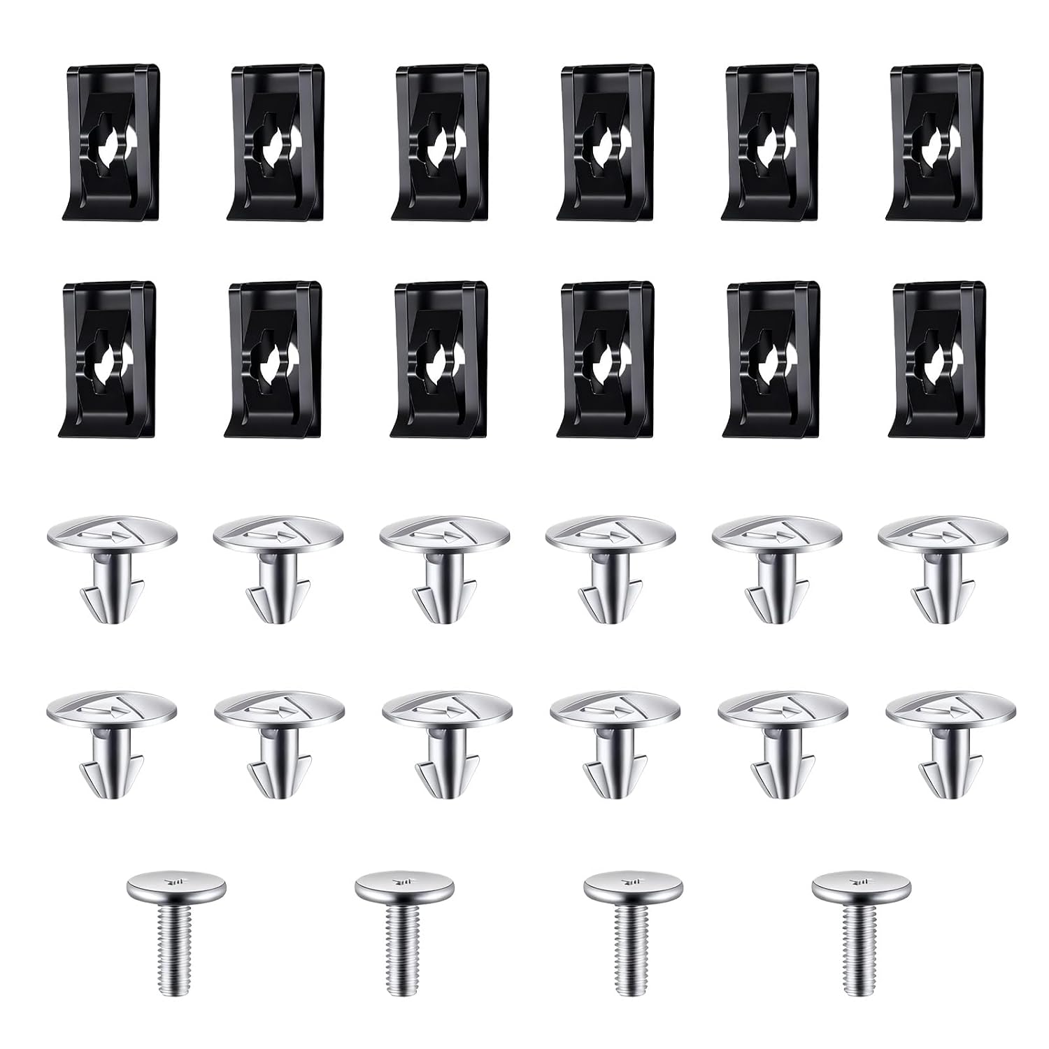 28PCS Lower Engine Cover Pin Screws & Splash Shield Clips, Skid Plate Bolts, Radiator Engine Access Cover Pins, Car Fastener Clips for Honda Civic, Accord, CRV & Acura – Durable Replacement Parts (28)