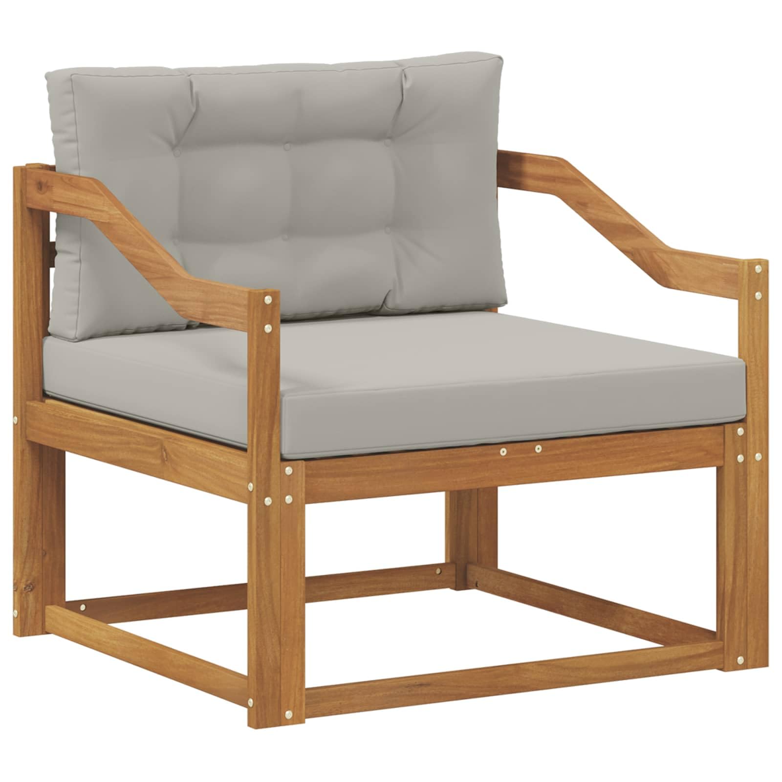 Outdoor sofa środkowa, fotel ogrodowy z drewna akacjowego, akacja