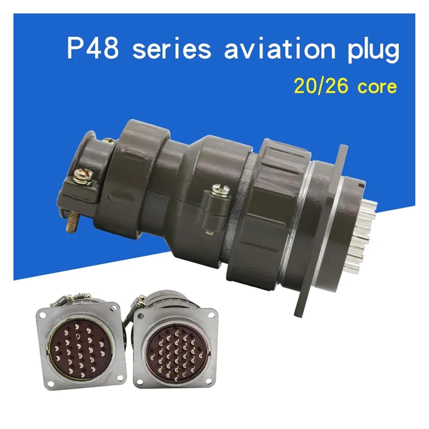 P48 Series Aviation Plug and Socket Circular Connector 20/26 core Diameter 48MM(26 Core)