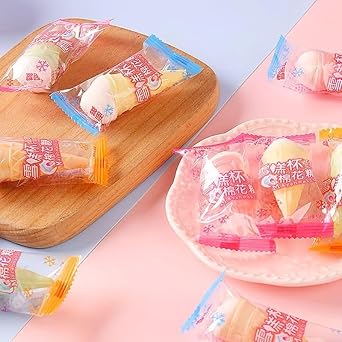 Marshmallows,Grape Orange Strawberry flavor,Freeze-dried marshmallows,Fruit & Chewy,Sweets,Ice cream marshmallows,Fudge,desserts,delicious snacks gifts,Confectionery (Ice cream cup,2bags)
