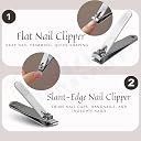 Simois Premium 4-in-1 Nail Clipper Set with Case for Travel, Stainless Steel Nail Cutter Kit for Men & Women, Portable Kit with File & Cuticle Pusher, Compact Grooming Gift (Beige) gallery image