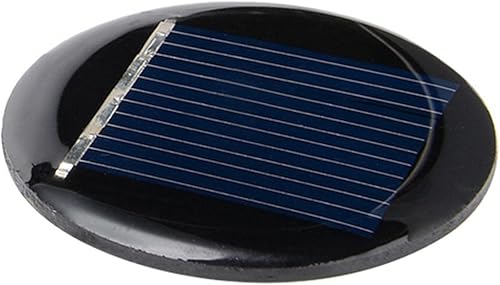 Miniatura 6 de uxcell - 5 unidades de 2 V 40 mA Poly Mini panel de células solares redondas módulo DIY para juguetes ligeros cargador 1.417 in diámetro