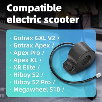 Scooter Throttle Replacement, Compatible with GXL V2 Scooter, Easy Install Design, Finger Thumb Control, Black, HB-YM1