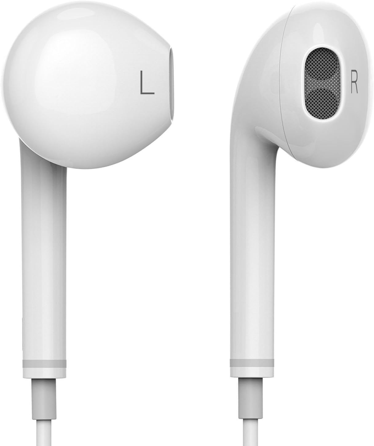 Vaken In-Ear Headphones/ Wired Earphones with Stereo Mic&Remote Control - Noise Isolating, High Definition and performance - Earbuds with Pure Sound and Powerful Bass for iPhone, iPod, iPad, Samsung, HTC, Nokia and More (white)