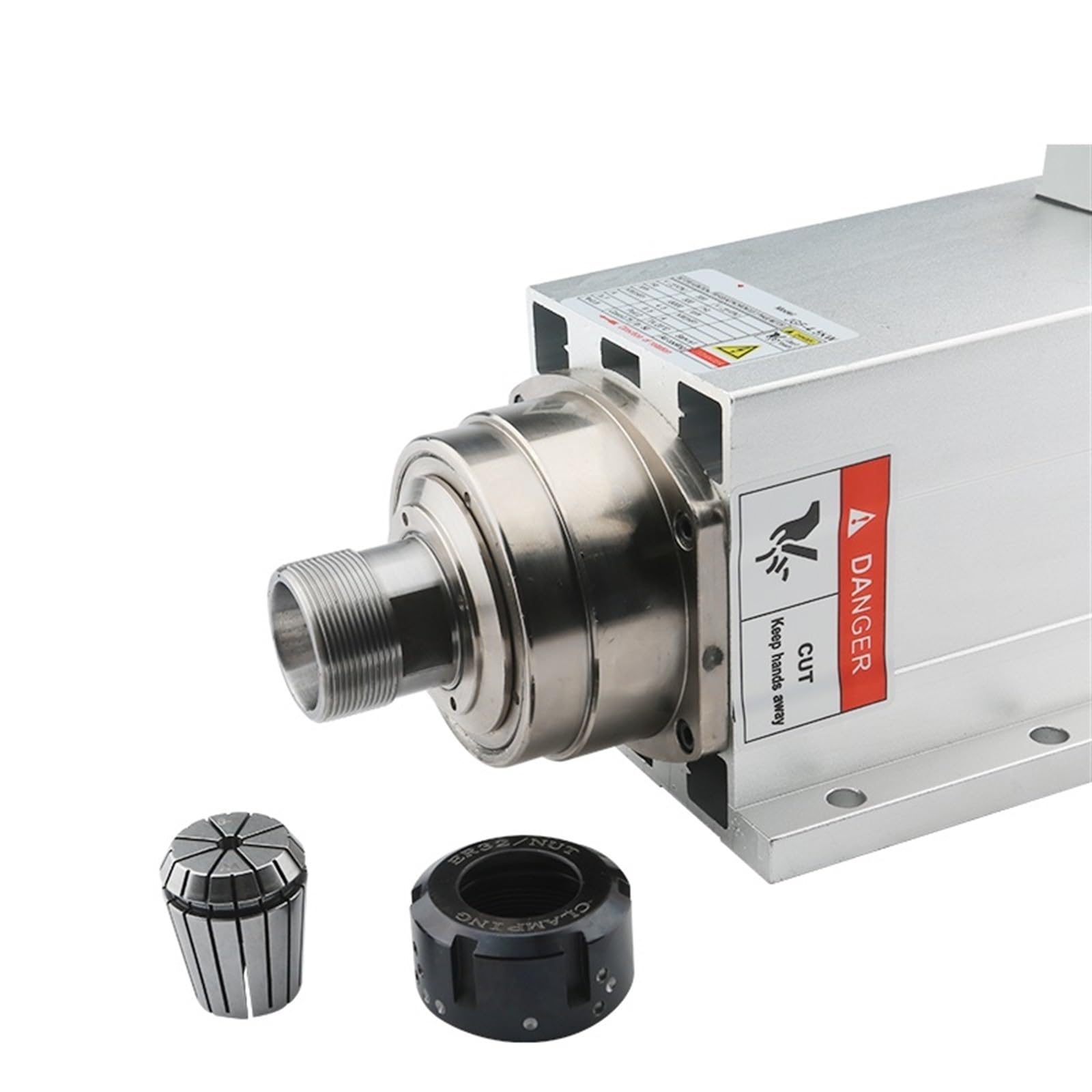 Spindle motor Spindle Motor 4.5kw 220V 380V Air-Cooled Spindle Motor ER32 Chuck With Mounting Flange For And Milling(4.5kw ER32 380V)
