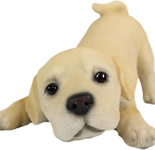 Miniatura 5 de Ebros Gift Figura realista realista de leonado dorado perrito labrador agachado juguetonamente de 7.75 pulgadas de largo, escultura coleccionable de