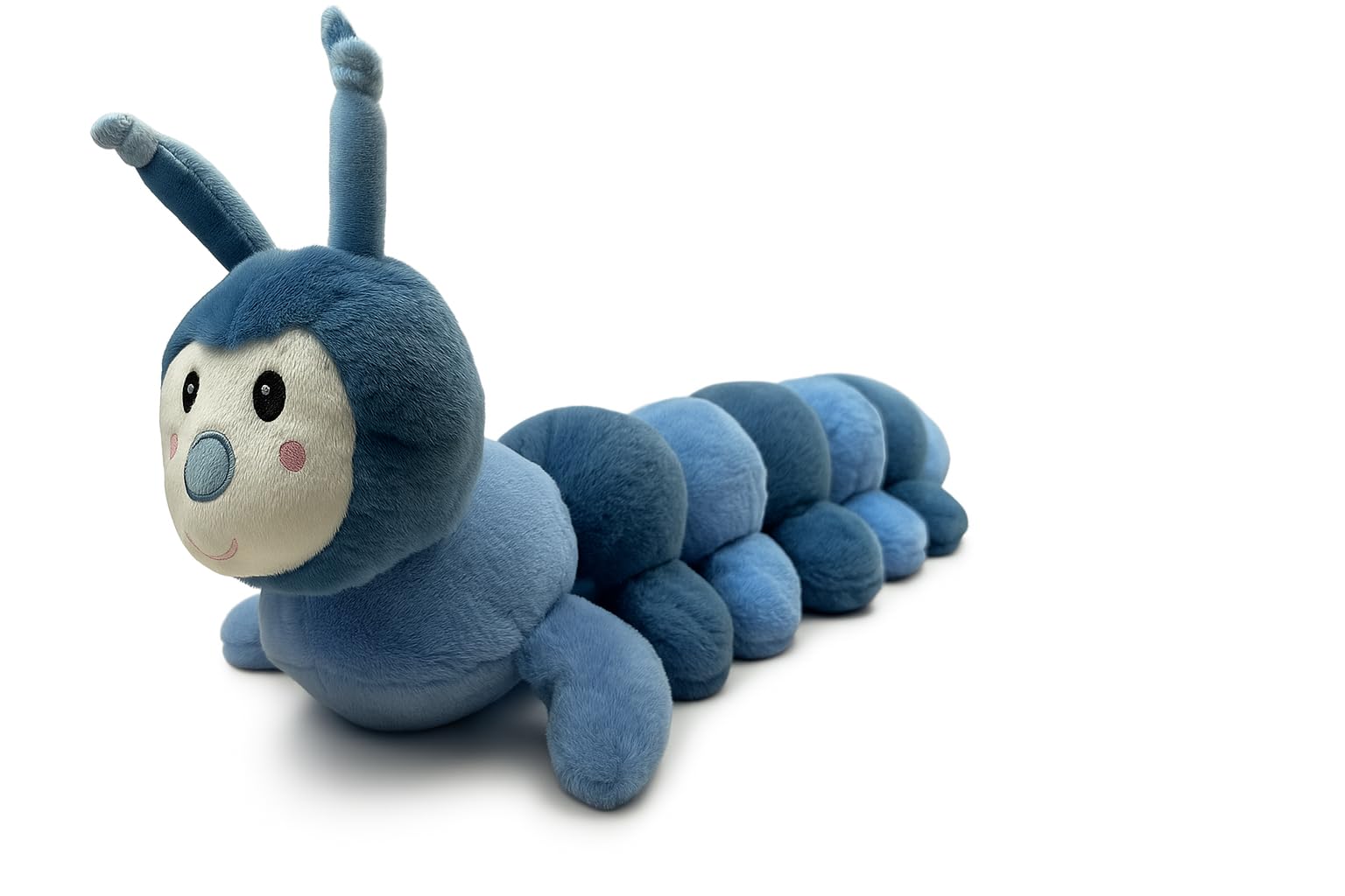 Mel-O-Design Przytulanka gąsienica 60 cm, niebieskie gąsienice, pluszowa zabawka, miękka, długa, miękka zabawka do przytulania, słodki prezent dla dzieci (niebieska)