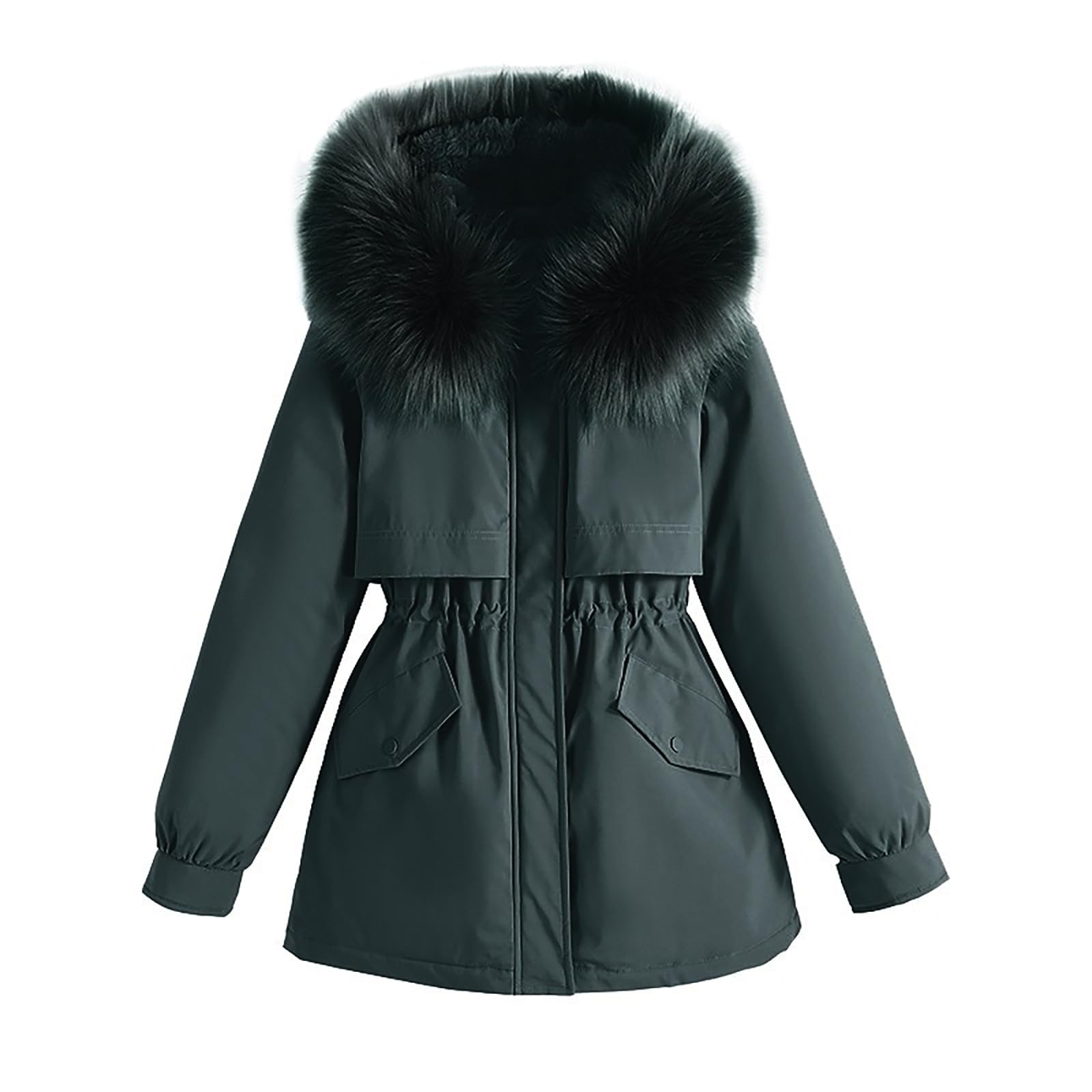 Cocila Bufanda Lana Escocesa Supera la Ropa de Invierno de Felpa y algodón Grueso, Chaquetas pequeñas de algodón para Mujer, Ropa de Trabajo y Abrigos Cazadoras Plumas Mujer