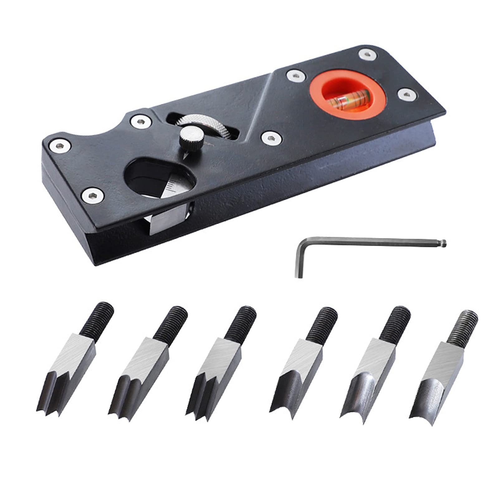 Jadeshay Chamfer Planer,Wood Edge Trimming Corner Planers 45 Degree Bevel Edge Corner Plane Manual Hand Chamfering Planer Tools,with 7 cutters