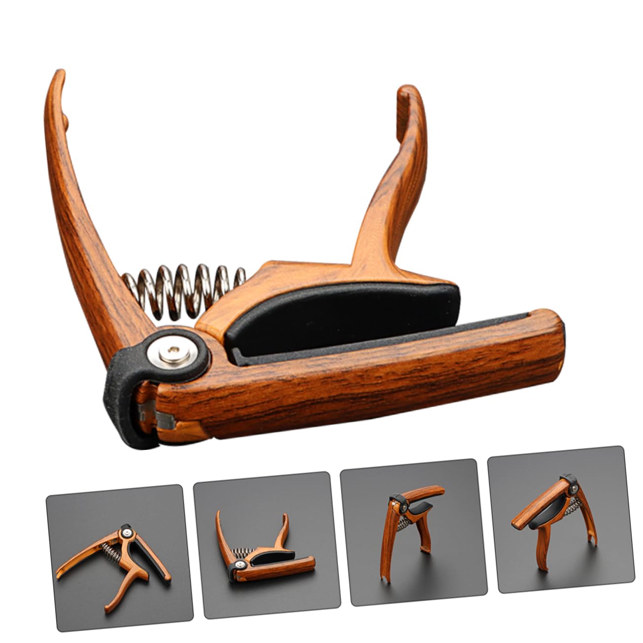 Toddmomy 4pcs Adjustable Guitar Capo for Acoustic Electric Instruments Durable Lightweight and Stylish Accessory for Guitarists and Ukulele Players