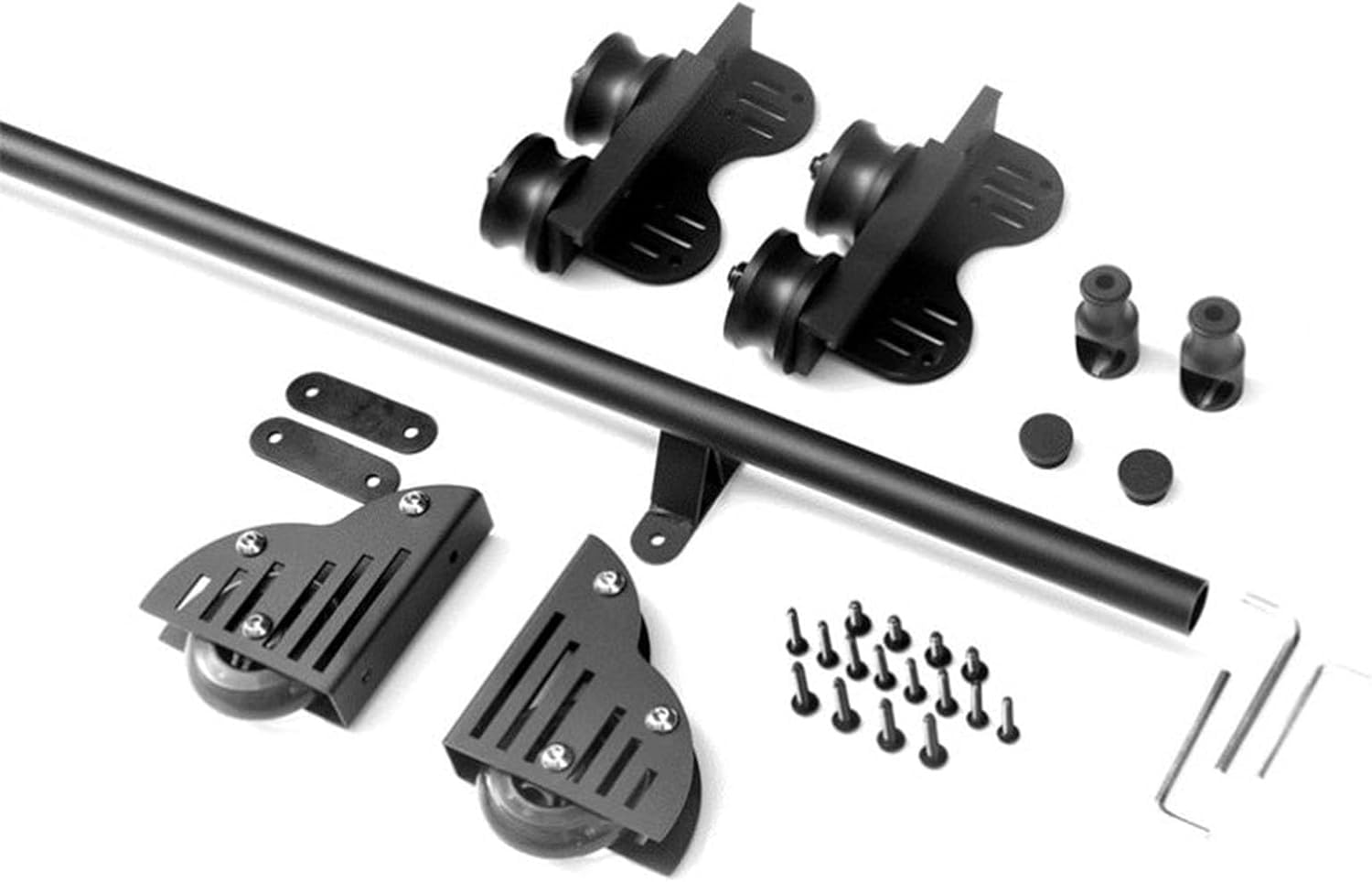 LWJSOCP Sliding Library Ladder Rails Hardware Kit, Sliding Barn Door Hardware Kit, Rolling Ladder Hardware Library Sliding Ladder Hardware Kit, for Library/Loft/Home/Indoor (Color : B, Size : 500cm(