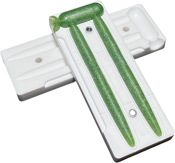 Fishing Lure Molds Soft Plastic Lure Making Kit, Injection Molds for Soft Plastics, Worm/Paddle Tail/Shrimp DIY Bass Lure Mold