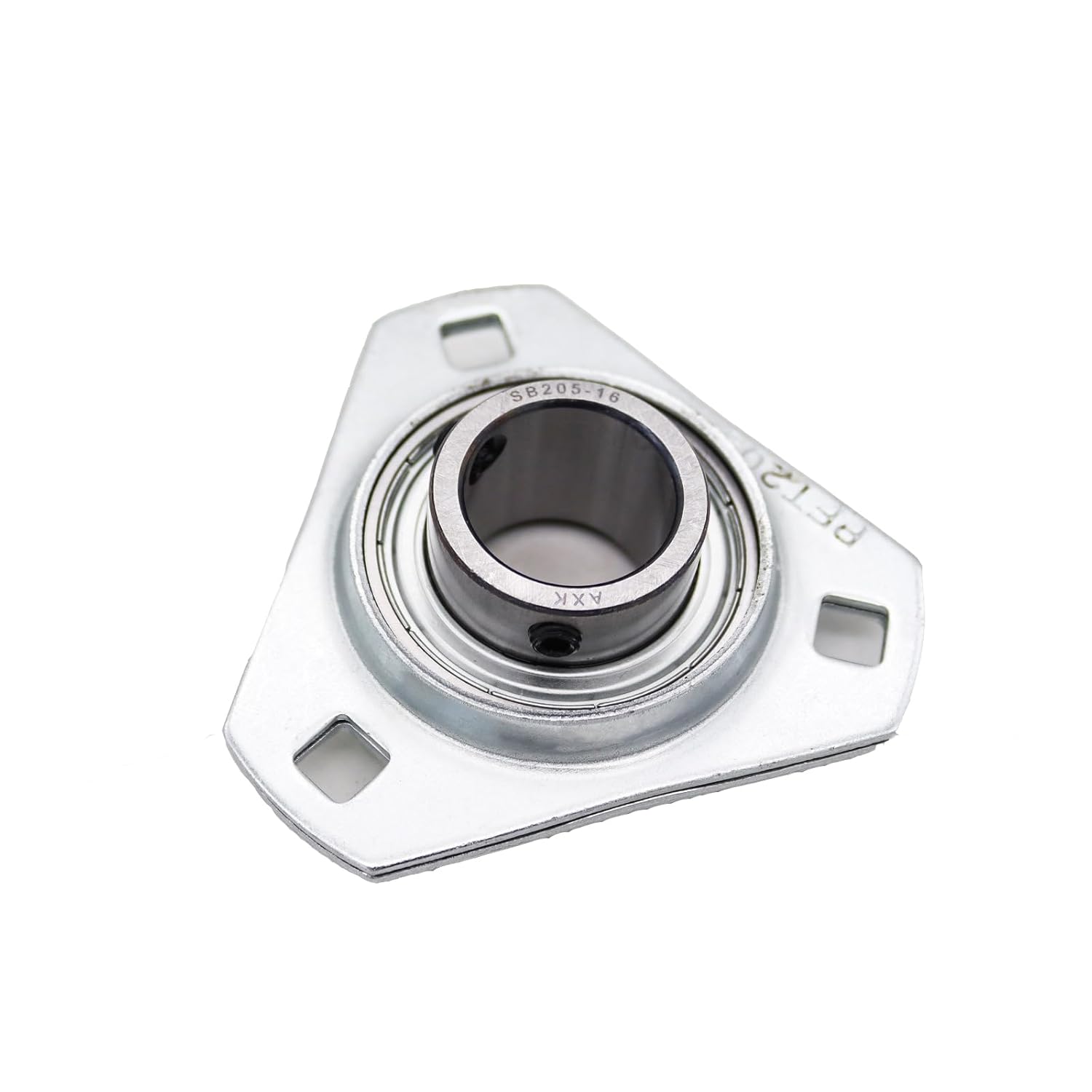 AXK SBPFT205 SBPFT205-14 SBPFT205-15 SBPFT205-16 Stamped Steel Housed Units Setscrew Locking 3-Bolt Flange housing (SBPFT205-16 25.4mm, 1)