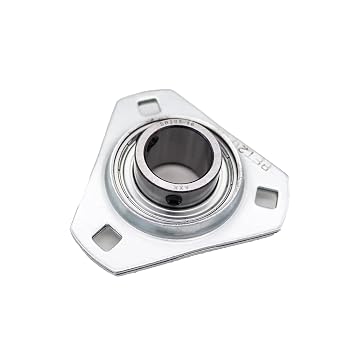 AXK 1PC SBPFT205-16 25.4mm Stamped Steel Housed Units Setscrew Locking 3-Bolt Flange housing