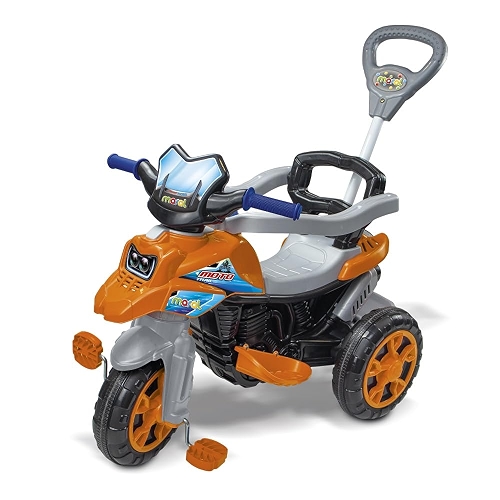 Maral Triciclo Moto Trail Infantil 2 em 1 – Passeio com Empurrador e Pedal Laranja, Estável e Divertido para Crianças Maral Triciclo Moto Trail Infantil 2 em 1 – Passeio com Empurrador e Pedal Laranja, Estável e Divertido para Crianças