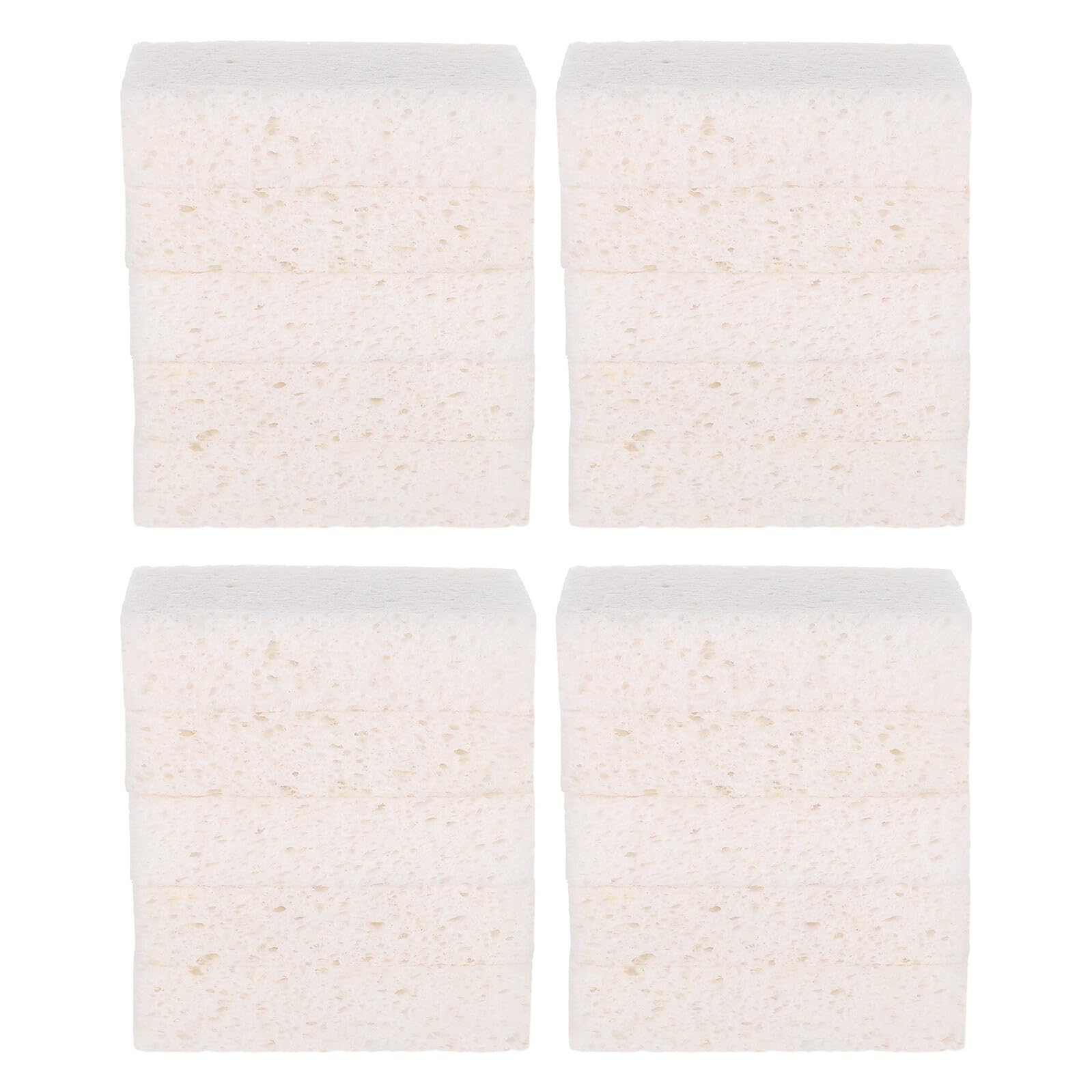 20 Stück Zelluloseschwämme Küchenreinigungsschwämme 11X7X25cm Weiß Kratzfreie Spülschwämme für Bad und Küche Ölabweisend Saugfähig