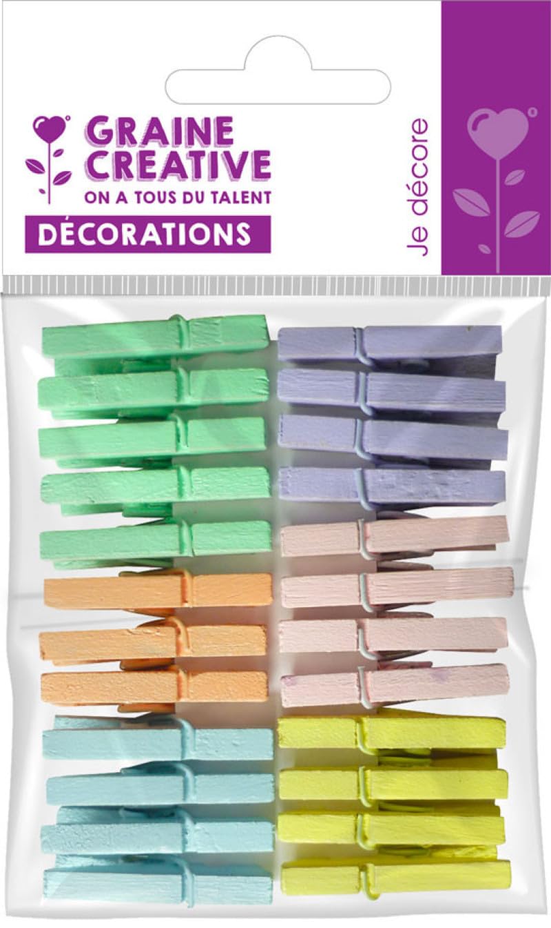 Mini Pinces à Linge En Bois Coloré Fuchsia - 25mm - Lot De 10/20/40/60/80/160/400
