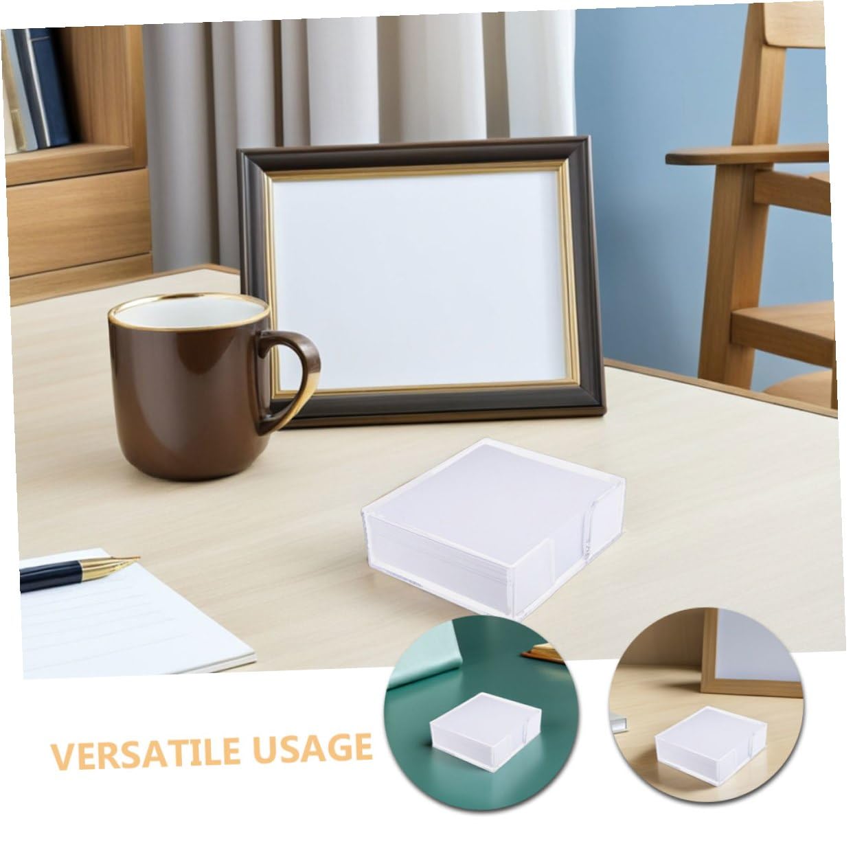 IDEANATEGRATE Square Memo Cube Notepad Set with 1200 Sheets Box Non-sticky Self Stick Paper Notes for Office Desk Accessories and Writing Supplies