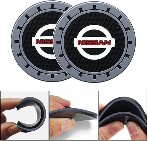 Miniatura 2 de 2 posavasos antideslizantes de silicona negra para automóvil, camión, oficina en casa, universal, 2.75 pulgadas (negro 2)