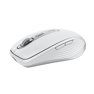 Logitech MX Anywhere 3S for Mac, Compact Wireless Bluetooth Mouse, 8K DPI Any-Surface Tracking, Quiet Clicks, USB C, Wireless Mouse for MacBook Pro, MacBook Air, iMac, iPad - Pale Grey (Renewed) - Amazon product rated Grade A
