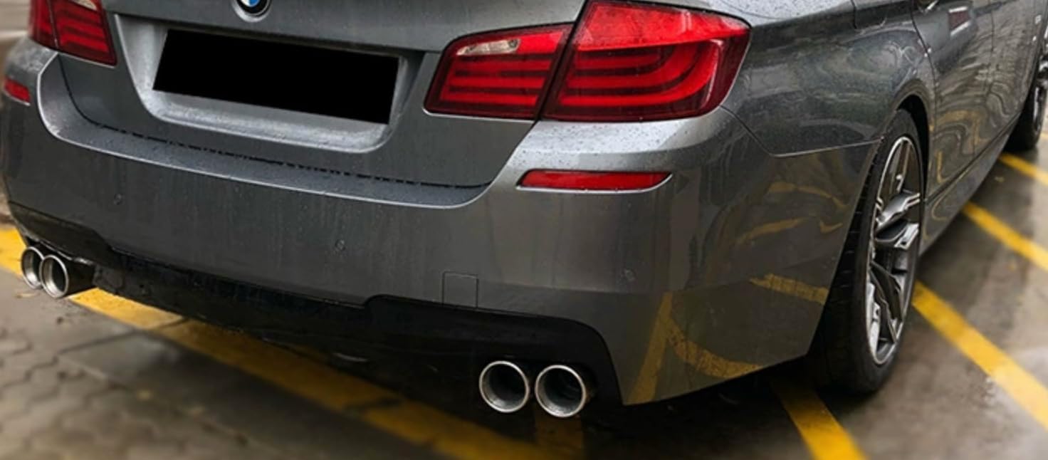 Carbon fiebr exhuast pipe refit M5 fit for 5 series F10 F18 520 523 525 tips (silver)