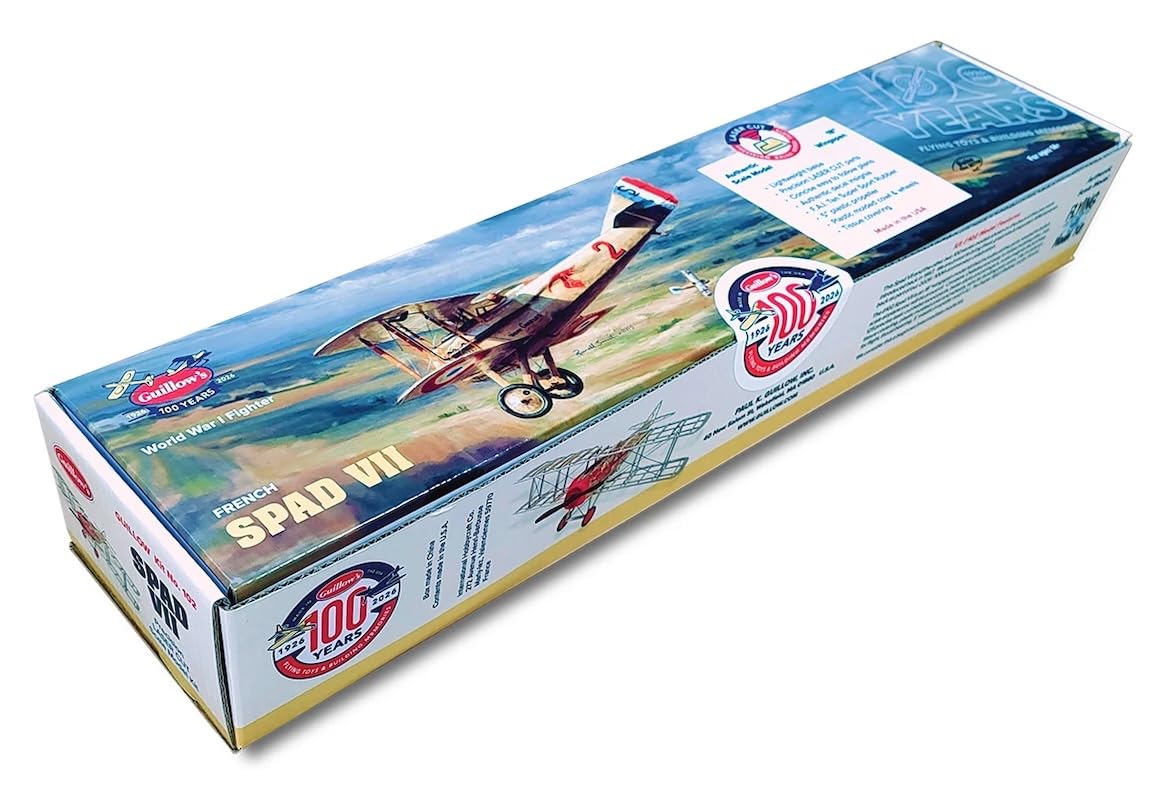 Amazon.com: Guillow Spad VII WWI Laser-Cut Balsa Wood Scale Model