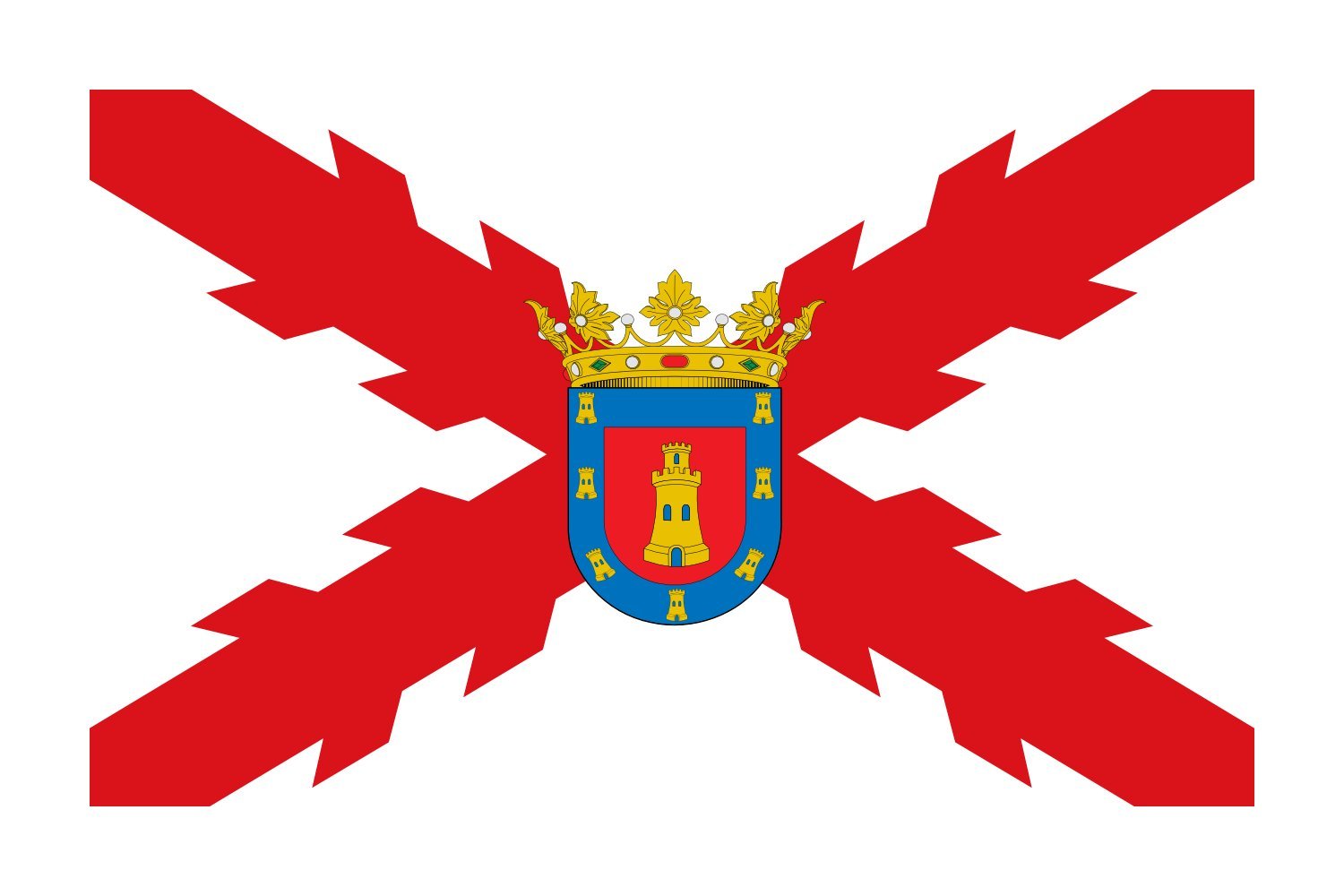 Drapeau large Bujalance Espagne emblème municipal grand format