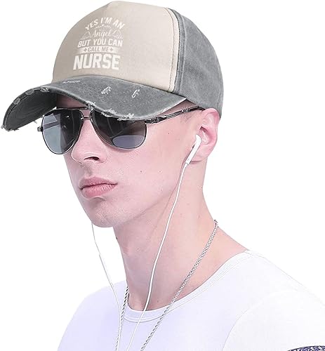 Miniatura 3 de Yes I M an Angel But You Can Call Me Nurse Nurse Baseball Cap for Men Women Hats Adjustable Vintage Washed Cotton Dad Hat