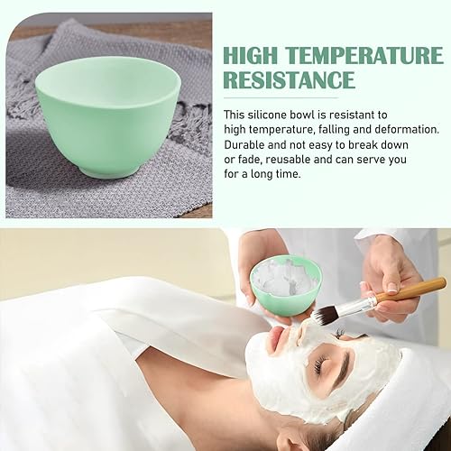 Miniatura 5 de ANRONCH 4 piezas de silicona para uso doméstico, tazón de mezcla de máscara facial para máscara facial, máscara de barro y otros productos para el