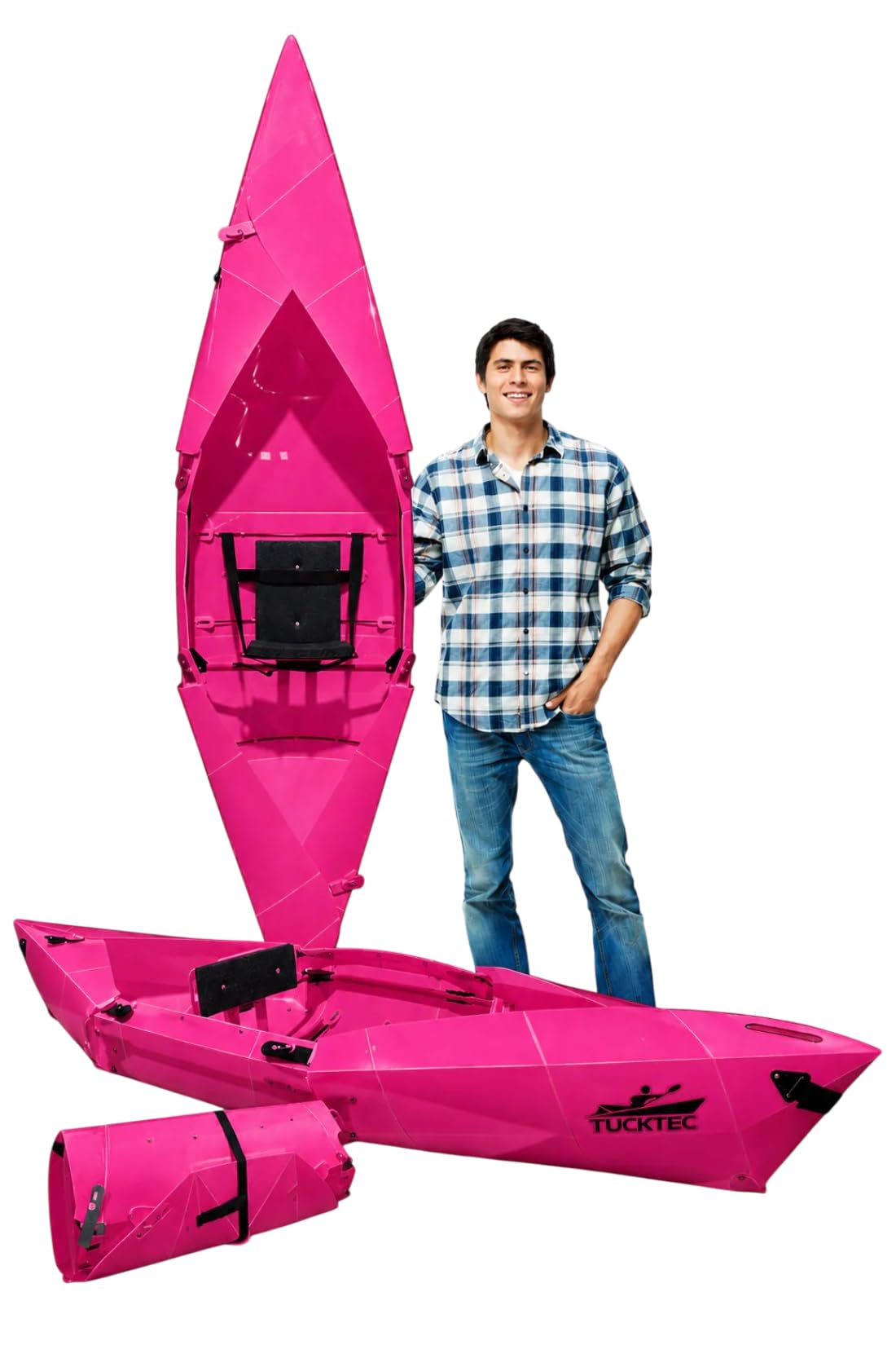 Tucktec 8' Jr. Foldable Kayak - 225 lb. Capacity - Made in USA