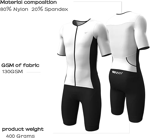 Miniatura 4 de Logas - Traje de triatlón para hombre, traje de triatlón, traje de carrera, ciclismo, velocidad, natación, correr