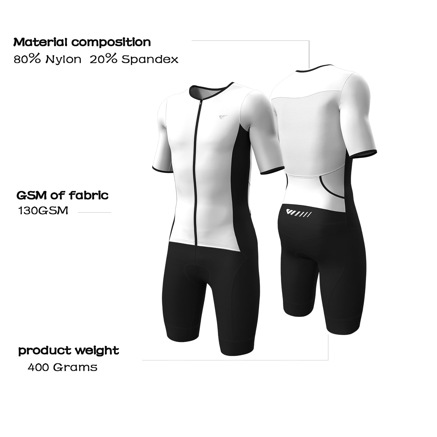 Lo.gas Męski strój triatlonowy Pro Trisuit z krótkim rękawem, do wyścigów i triathlonów, strój triatlonowy dla mężczyzn, M