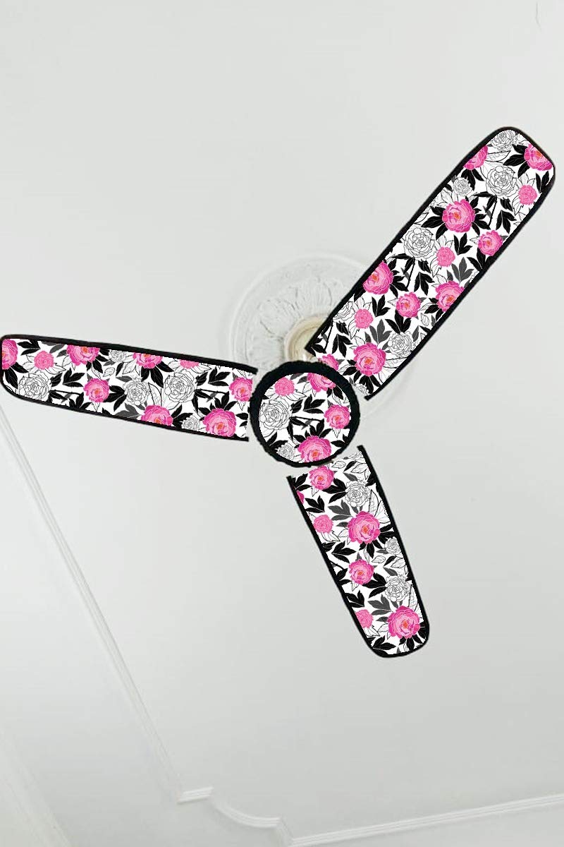 Stylish & Designer PVC Waterproof & Dustproof Multicolor Fan Cover Set Of 4 Pcs (Design-8)