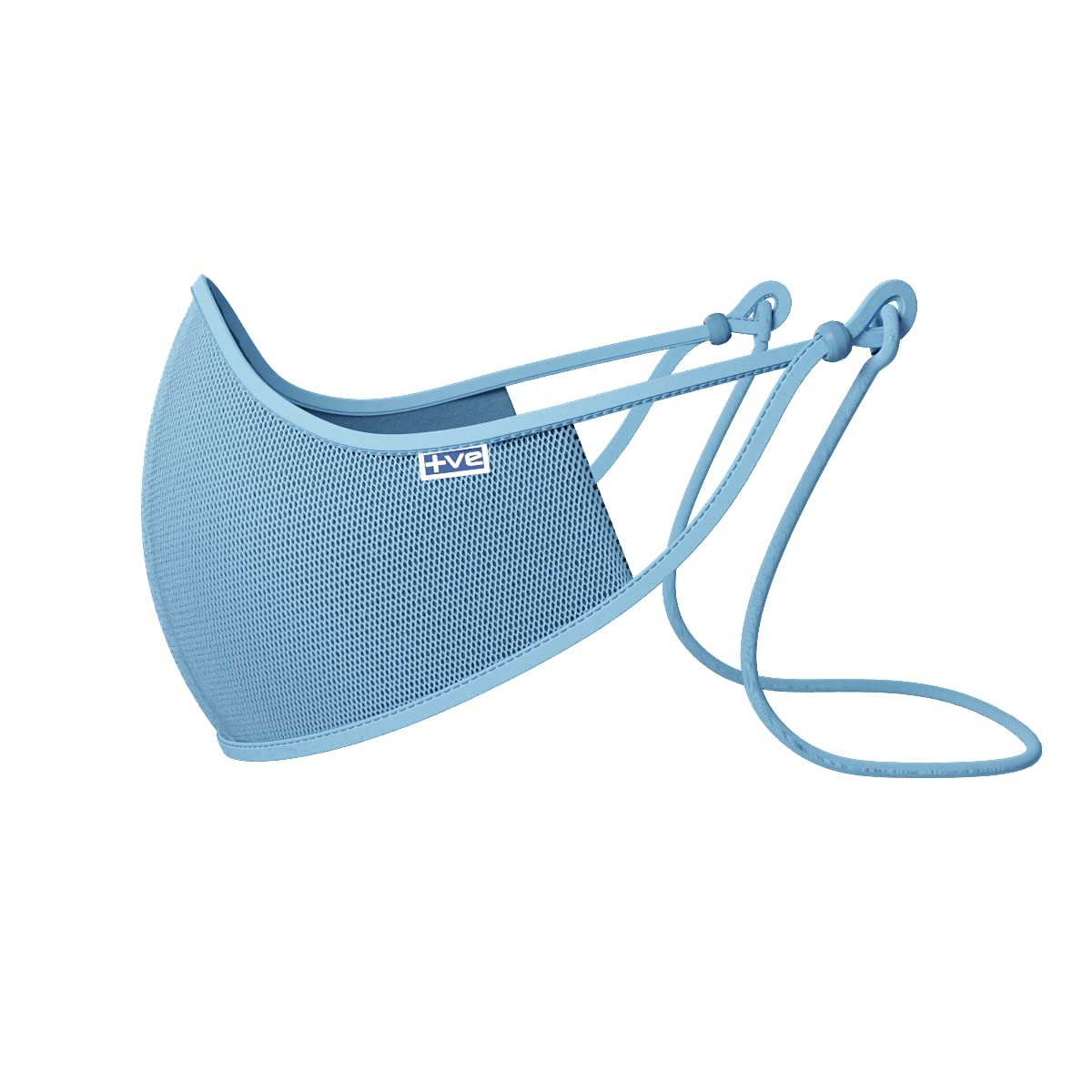 Positive N99 Reusable Face Mask. 99% FOG FREE, 99.80% BFE, Easy Breathing & Sweat absorption, Clear Vision, Soft on Ears, Certified & Compliant by: CE, ISO, GMP, FDA & WHO | Denim Blue | Large