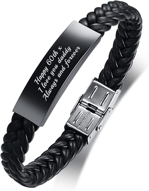 Black Stainless Steel Silicone ID Bracelet to My Dad Quote Engraved DAD Wristband Jewellery Gift for Daddy Father from Son Daughter