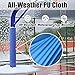 CHZFFD 4ft Tall Post Padding Wrap Around Player Protection, Outdoor Basketball Hoop Padded Pole Column Cover with Fix Fastener, for Playgrounds/Sports Court(Blue,Dia 2in(5cm))