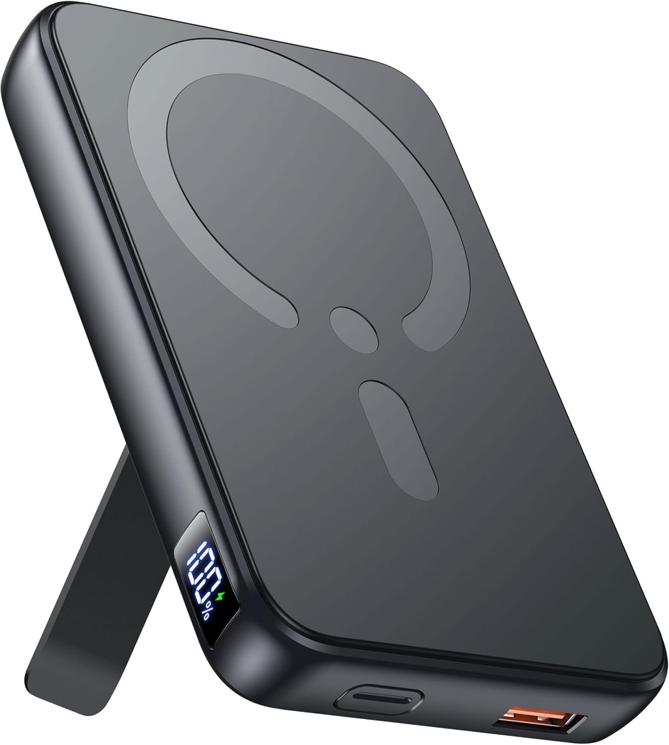 Powerbank für Magsafe, 12000mAh Magnetische Power Bank, PD 22.5W USB-A Ausgabe, Kabelloses Tragbares Ladegerät mit Typ-C-Eingang und Ausgang, LED-Anzeige für iPhone 17/16/15/14/13/12 Serie